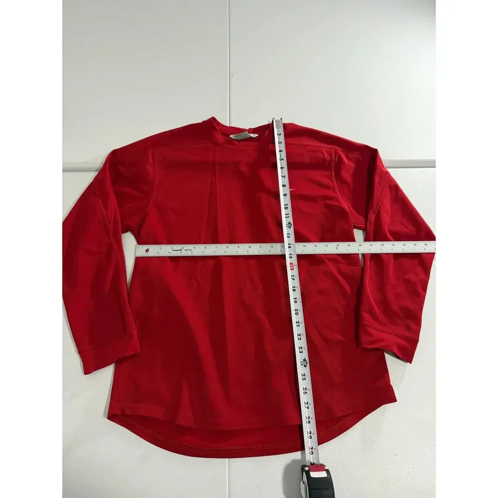 Nike Mens Large Red Long Sleeve Dri-Fit Athletic Shirt Mesh